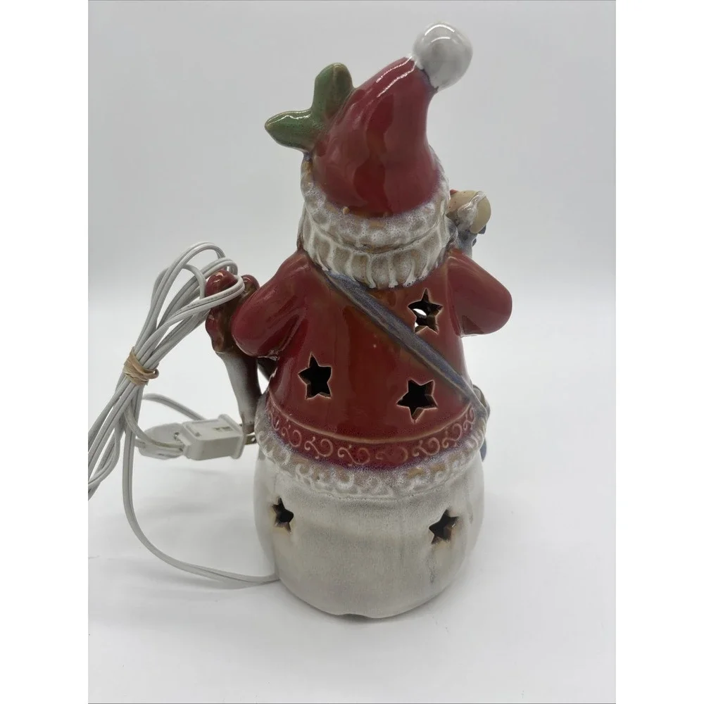 Vintage  Light‎ Up Santa Claus Figurine 11 Inches Tall . Tested And Working